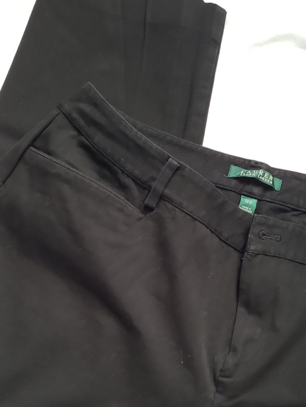 Lauren Ralph Lauren Black Womens Chinos